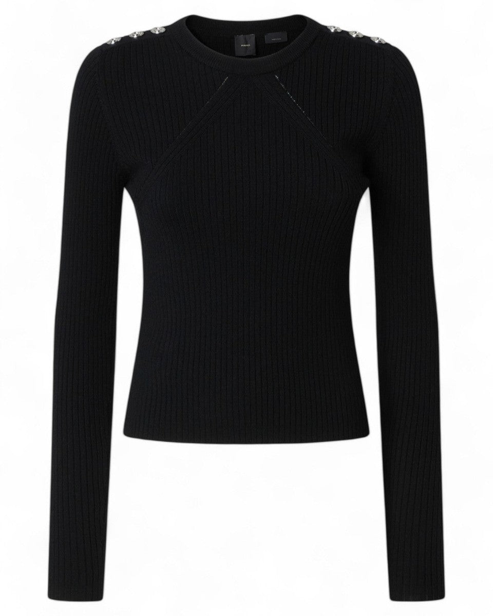 Maglia Robusto a Costine in Lana Stretch-Maglieria-Pinko-Vittorio Citro Boutique