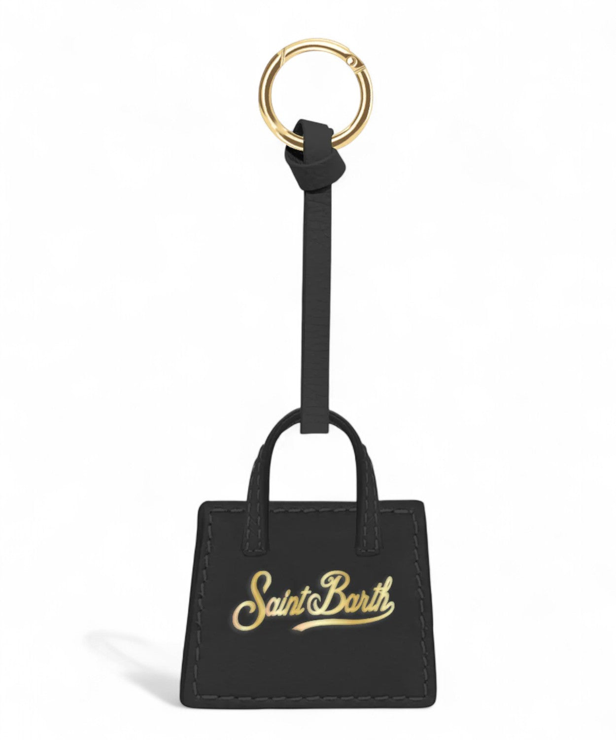 Bag Charm a forma di borsa in pelle con logo-Vittoriocitro-Vittorio Citro Boutique