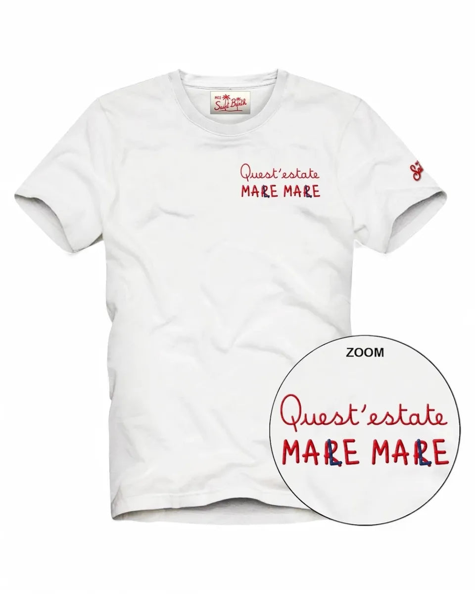 T-Shirt "Quest’estate Mare Mare"-Mc2 Saint Barth-T-shirt-Vittorio Citro Boutique