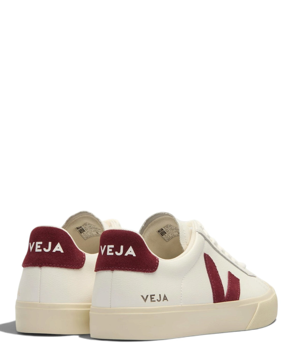 Sneaker VEJA Campo in pelle bianca Grenat in pelle
