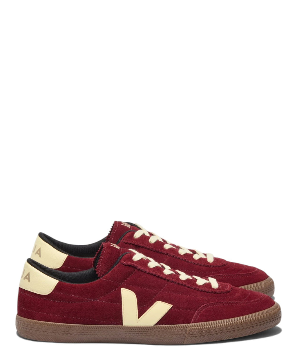 Baskets VEJA Panenka en daim grenat Sun Bark