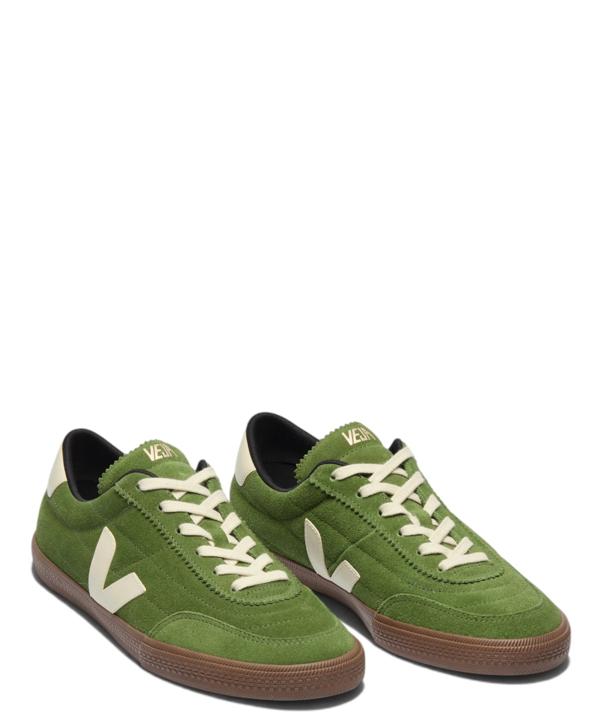 Baskets VEJA Panenka en daim, coloris Militar Pierre Bark