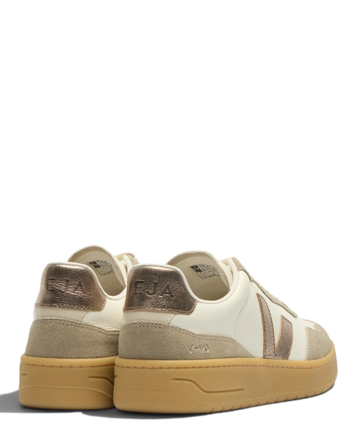 Sneaker VEJA V-90 in pelle color bronzo puro