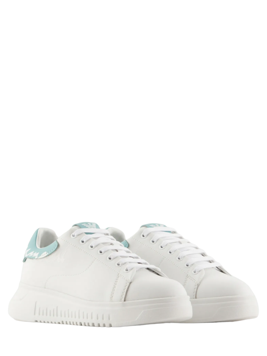 Sneakers in nappa con retro logo signature-Sneakers-Emporio Armani-Vittorio Citro Boutique