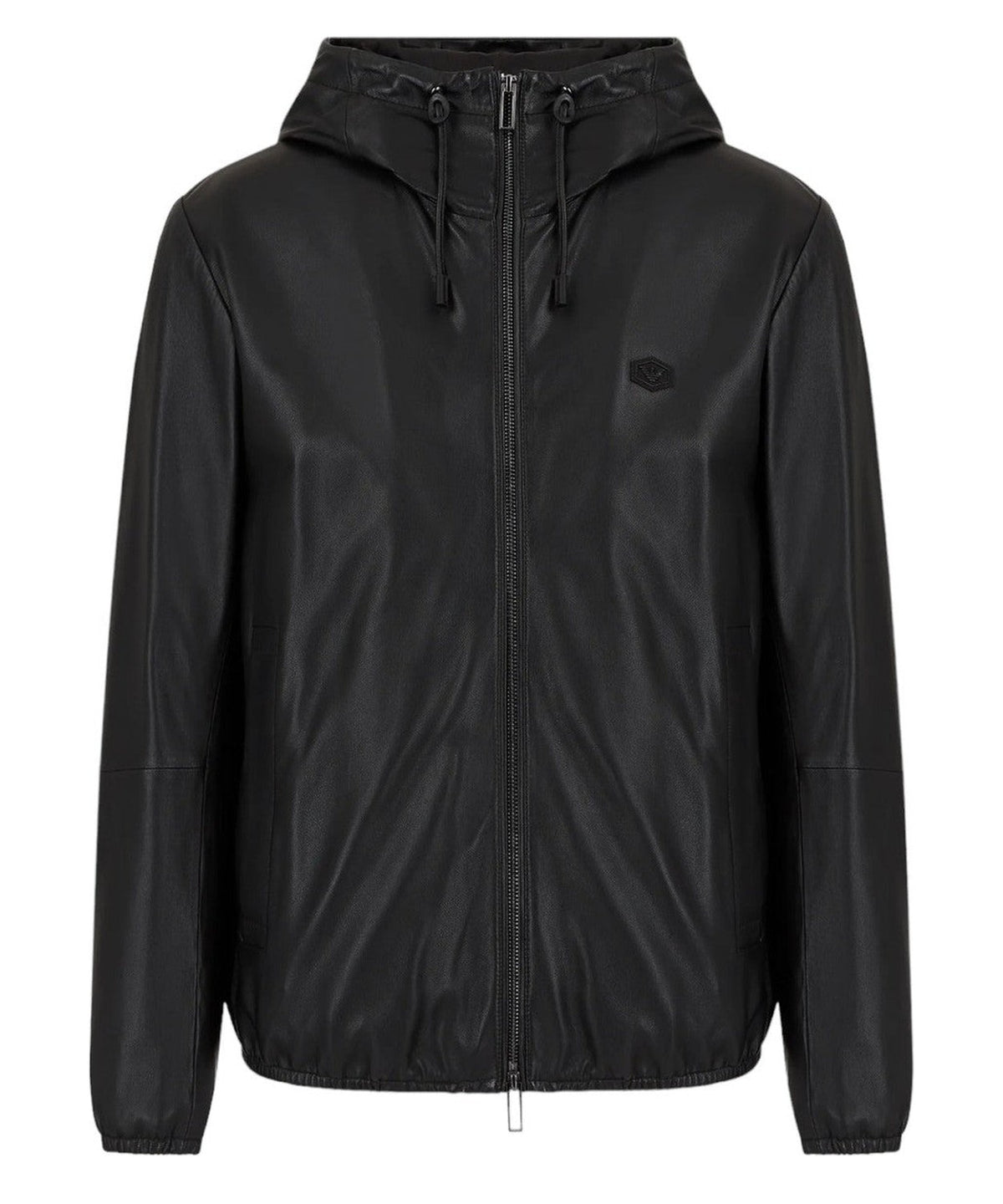 Blouson full zip con cappuccio in nappa di agnello semianilina 1
