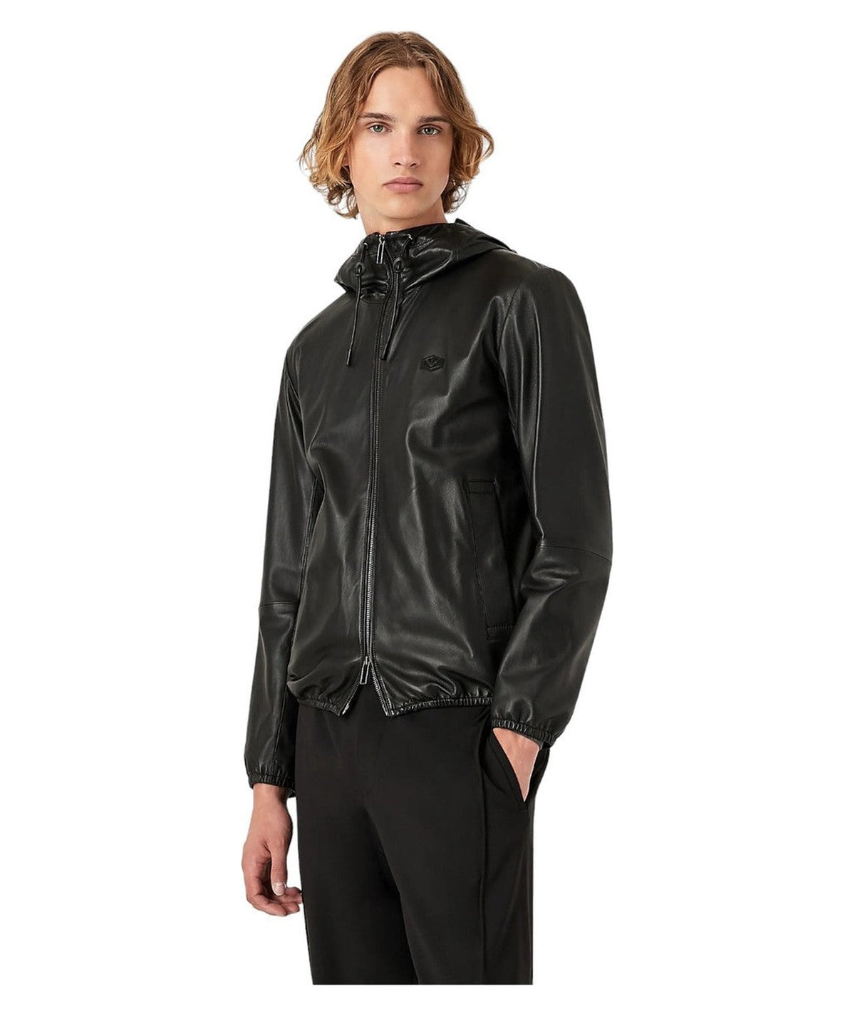 Blouson full zip con cappuccio in nappa di agnello semianilina 2