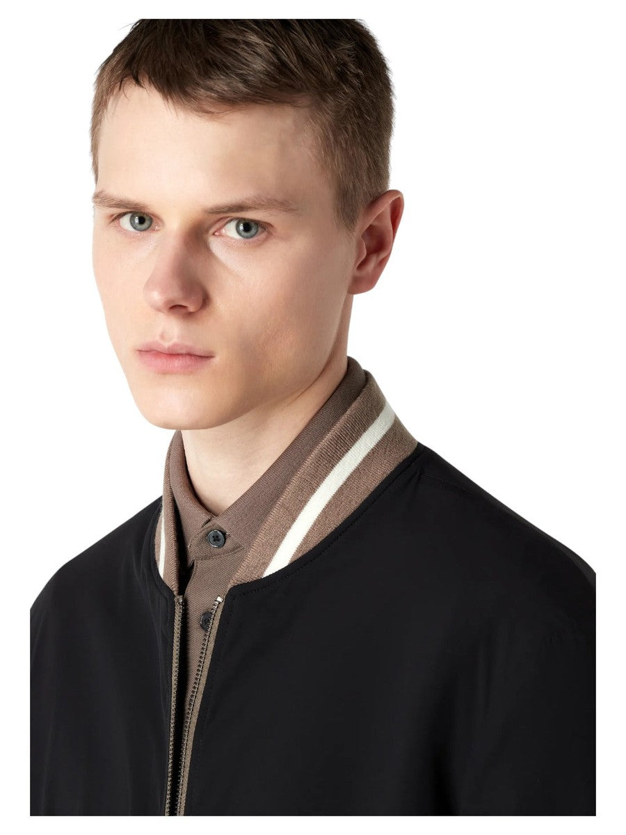 Giacca reversibile con zip in twill misto lana-Giacche-Emporio Armani-Vittorio Citro Boutique