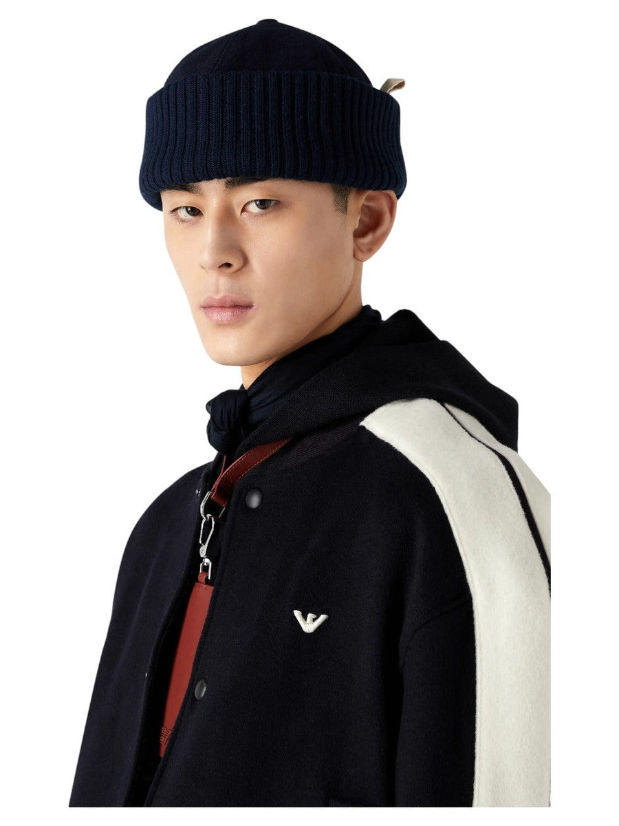 Blouson in lana vergine soft hand con bande a contrasto-Emporio Armani-Giacche-Vittorio Citro Boutique