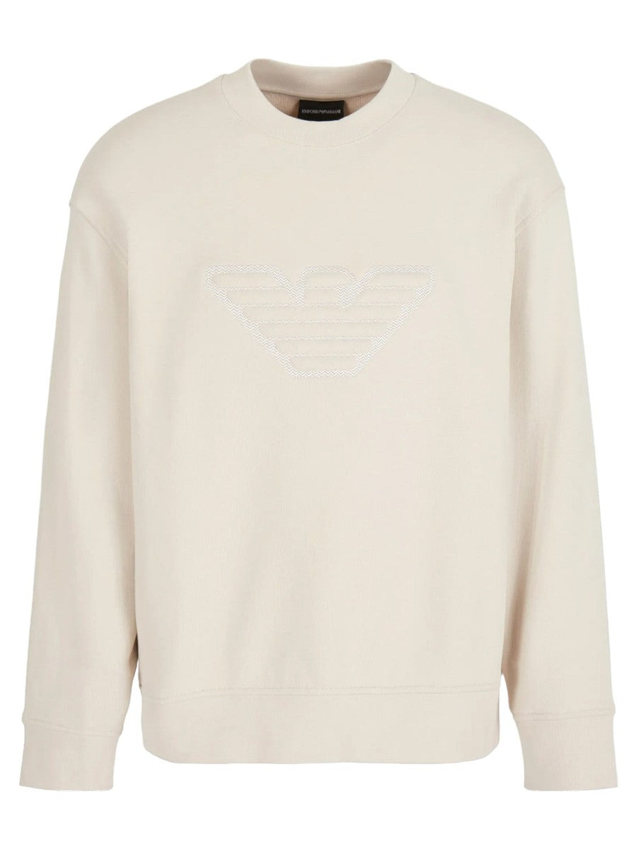 Felpa in jersey heavy con logo bombato-Emporio Armani-Felpe-Vittorio Citro Boutique