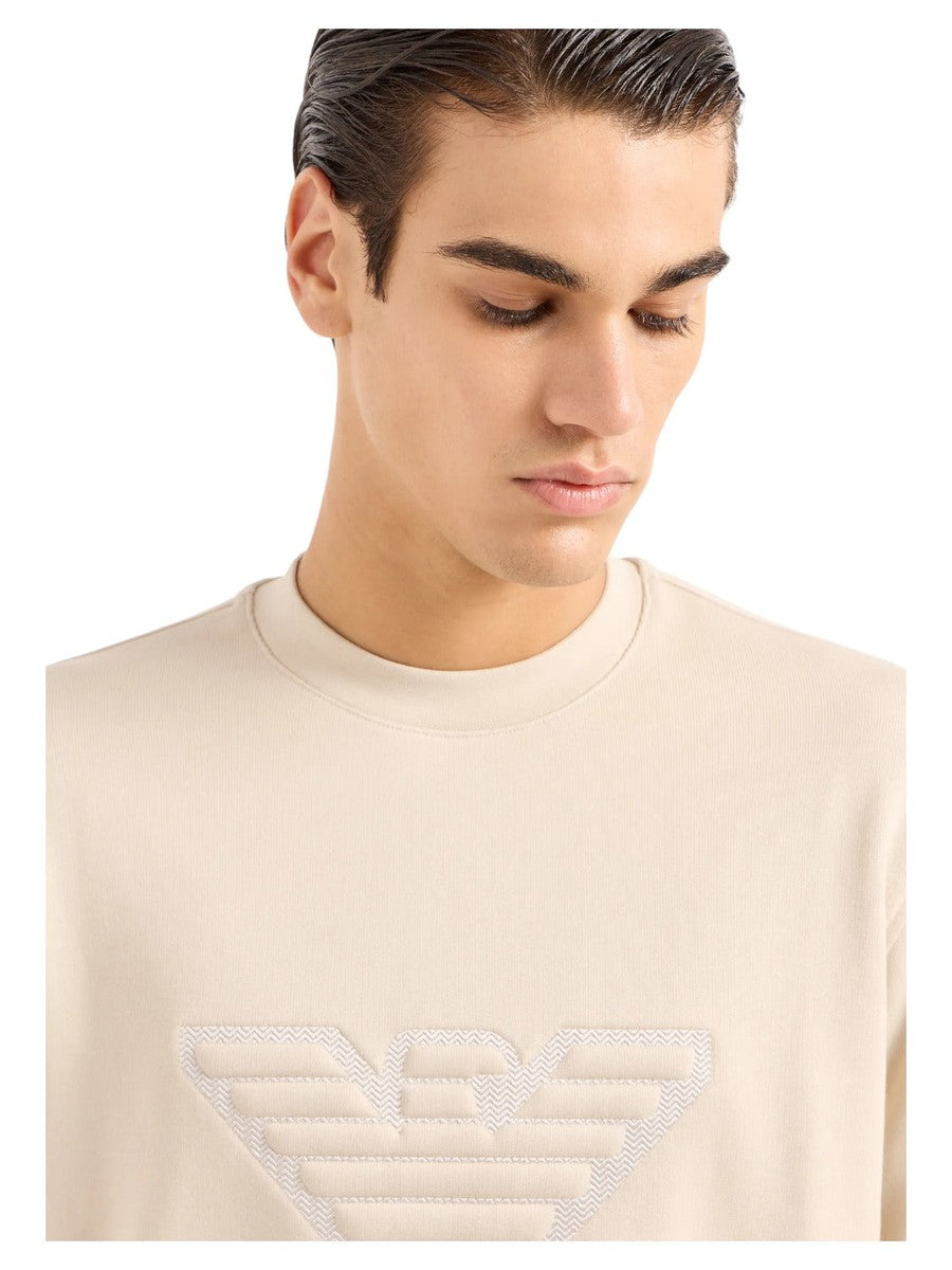 Felpa in jersey heavy con logo bombato-Emporio Armani-Felpe-Vittorio Citro Boutique