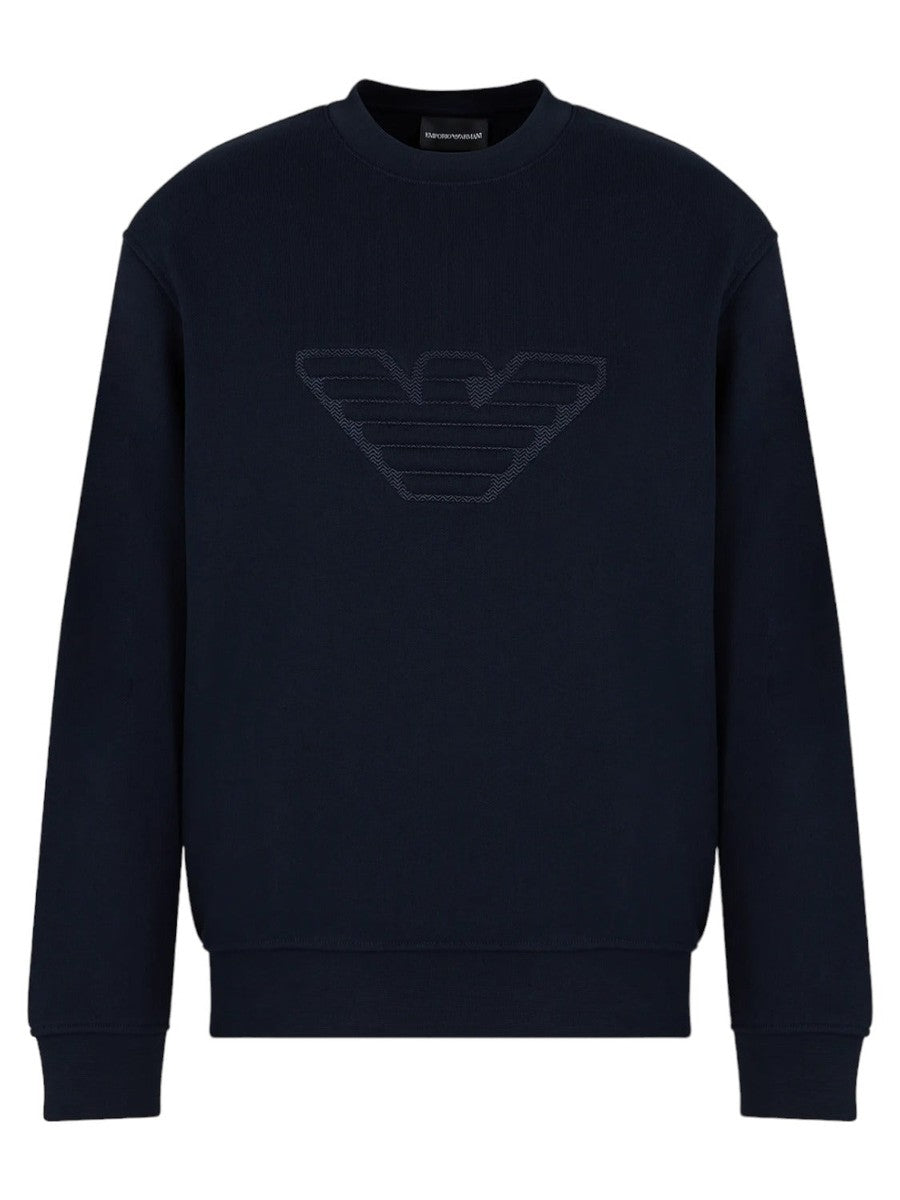 Felpa in jersey heavy con logo bombato-Emporio Armani-Felpe-Vittorio Citro Boutique