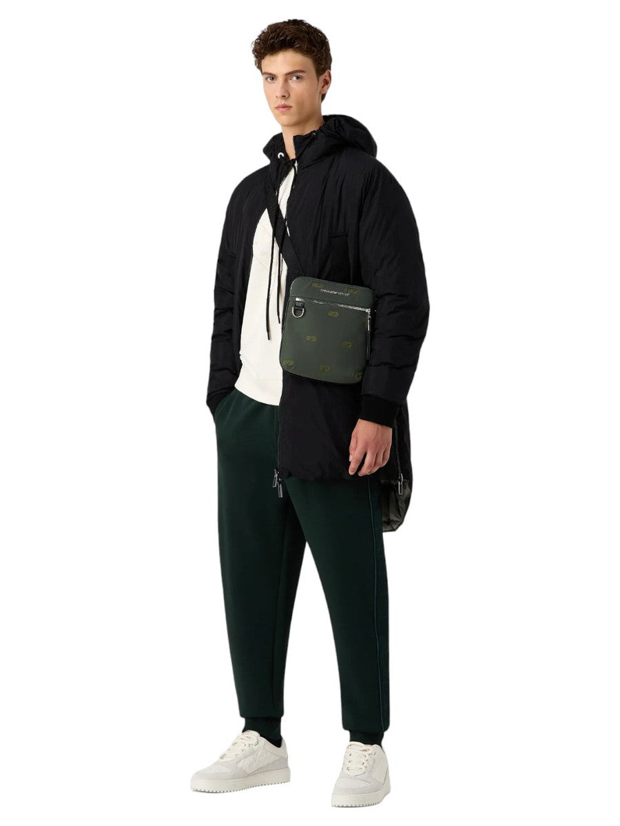 Felpa in double jersey con maxi aquila ricamata e micro aquile interne-Emporio Armani-Felpe-Vittorio Citro Boutique