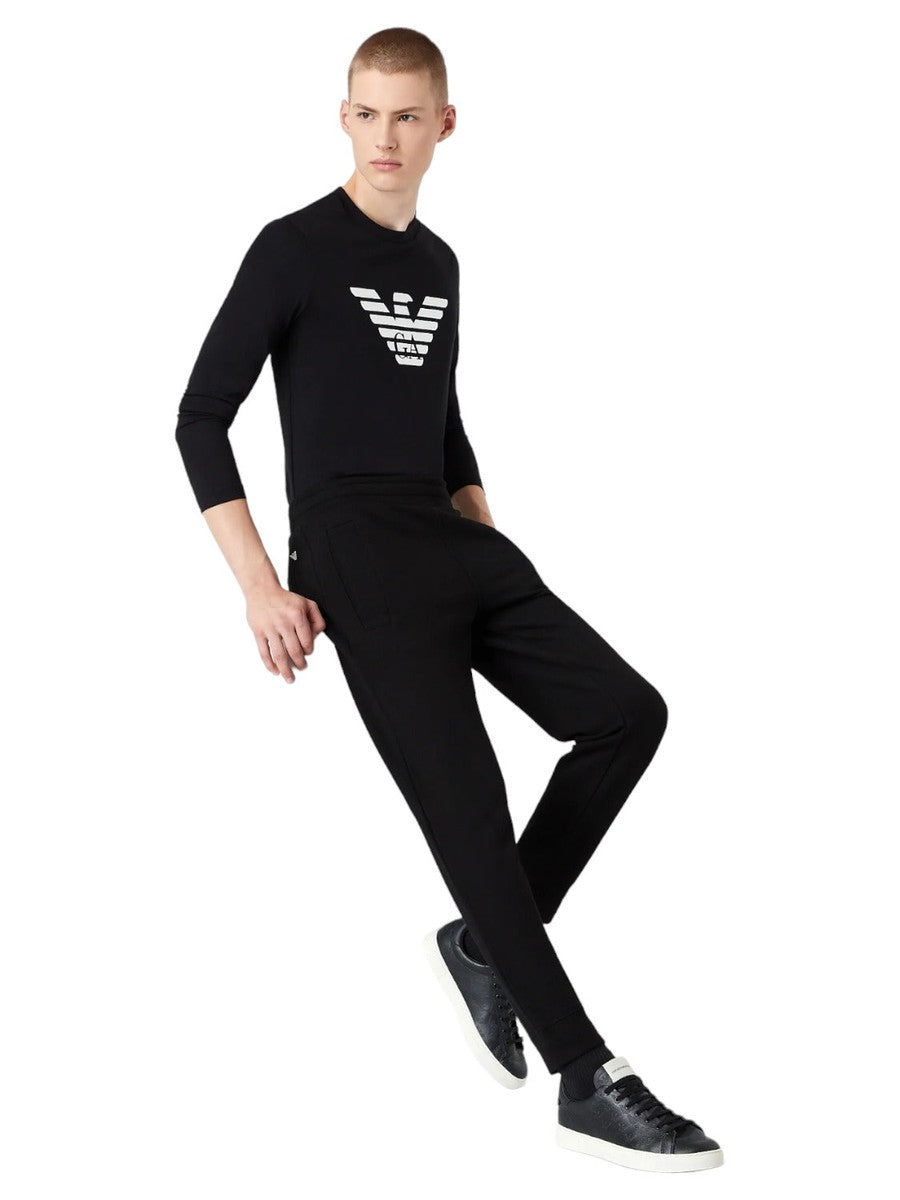 Maglia in jersey Pima con stampa logo-Emporio Armani-Maglieria-Vittorio Citro Boutique