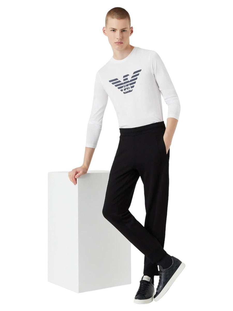 Maglia in jersey Pima con stampa logo-Emporio Armani-Maglieria-Vittorio Citro Boutique