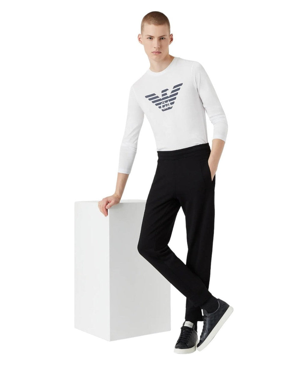 Maglia in jersey Pima con stampa logo-Emporio Armani-Maglieria-Vittorio Citro Boutique