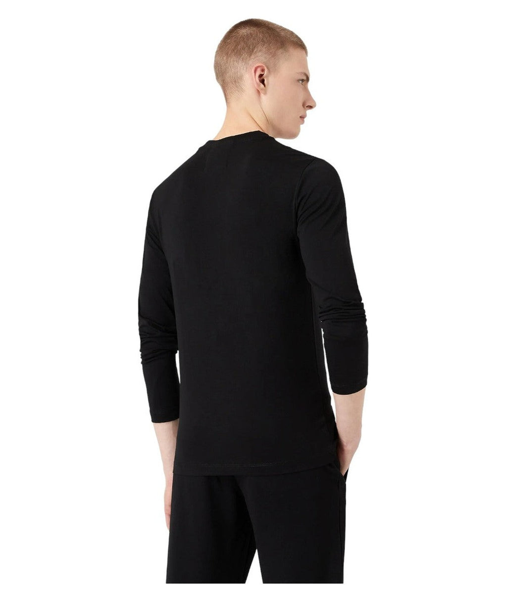 Maglia in jersey Pima con stampa logo-Emporio Armani-Maglieria-Vittorio Citro Boutique