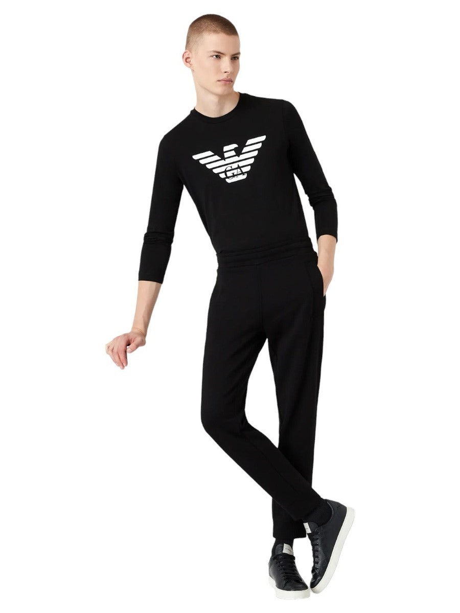 Maglia in jersey Pima con stampa logo-Emporio Armani-Maglieria-Vittorio Citro Boutique