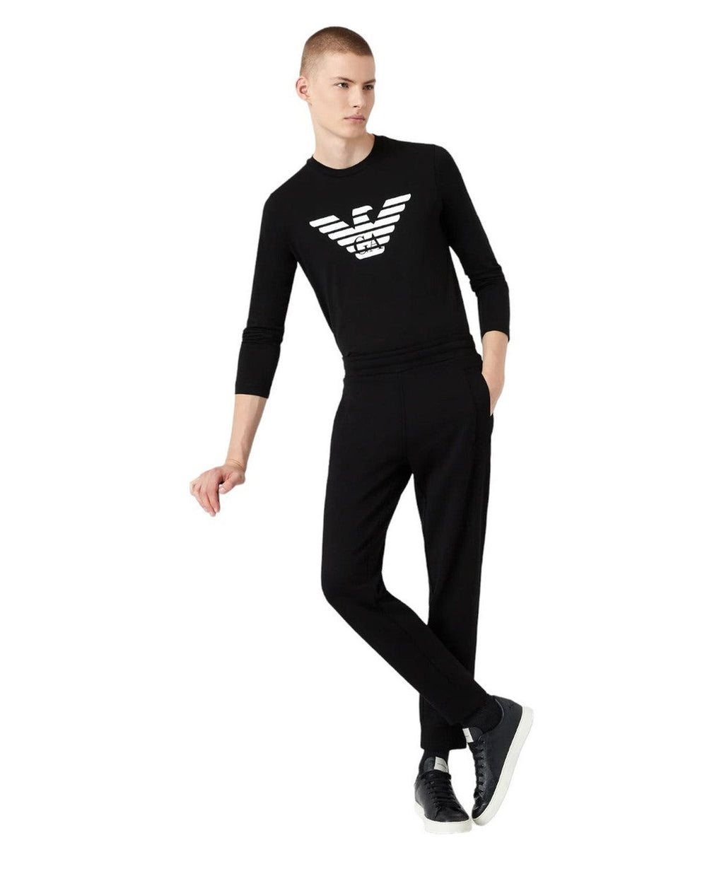 Maglia in jersey Pima con stampa logo-Emporio Armani-Maglieria-Vittorio Citro Boutique