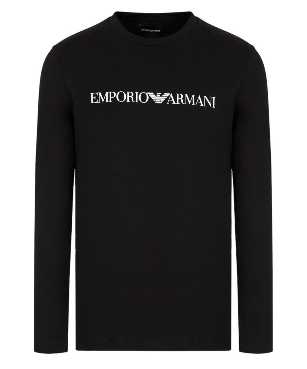 Maglia in jersey Pima con stampa logo-Emporio Armani-Maglieria-Vittorio Citro Boutique