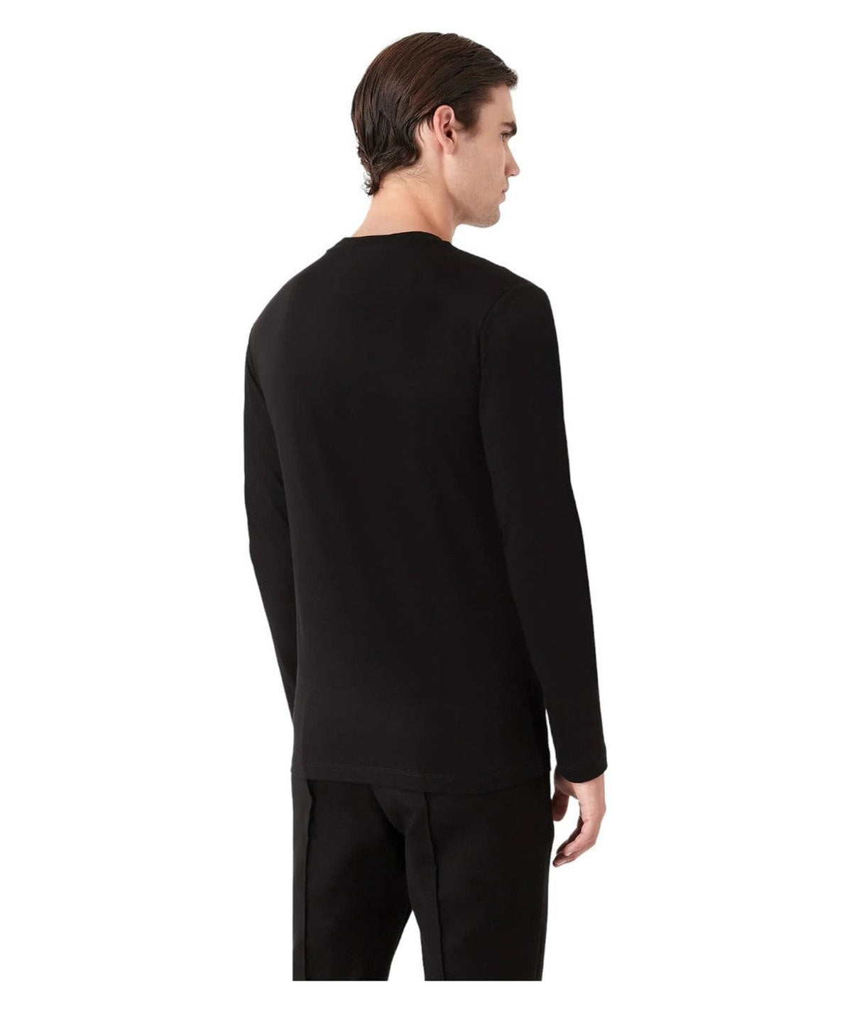 Maglia in jersey Pima con stampa logo-Emporio Armani-Maglieria-Vittorio Citro Boutique