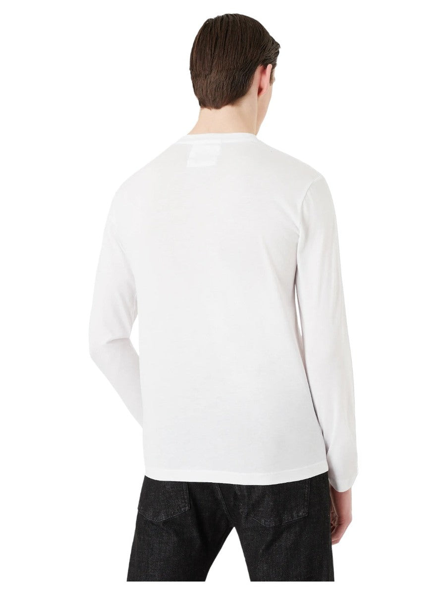 Maglia in jersey Pima con stampa logo-Emporio Armani-Maglieria-Vittorio Citro Boutique