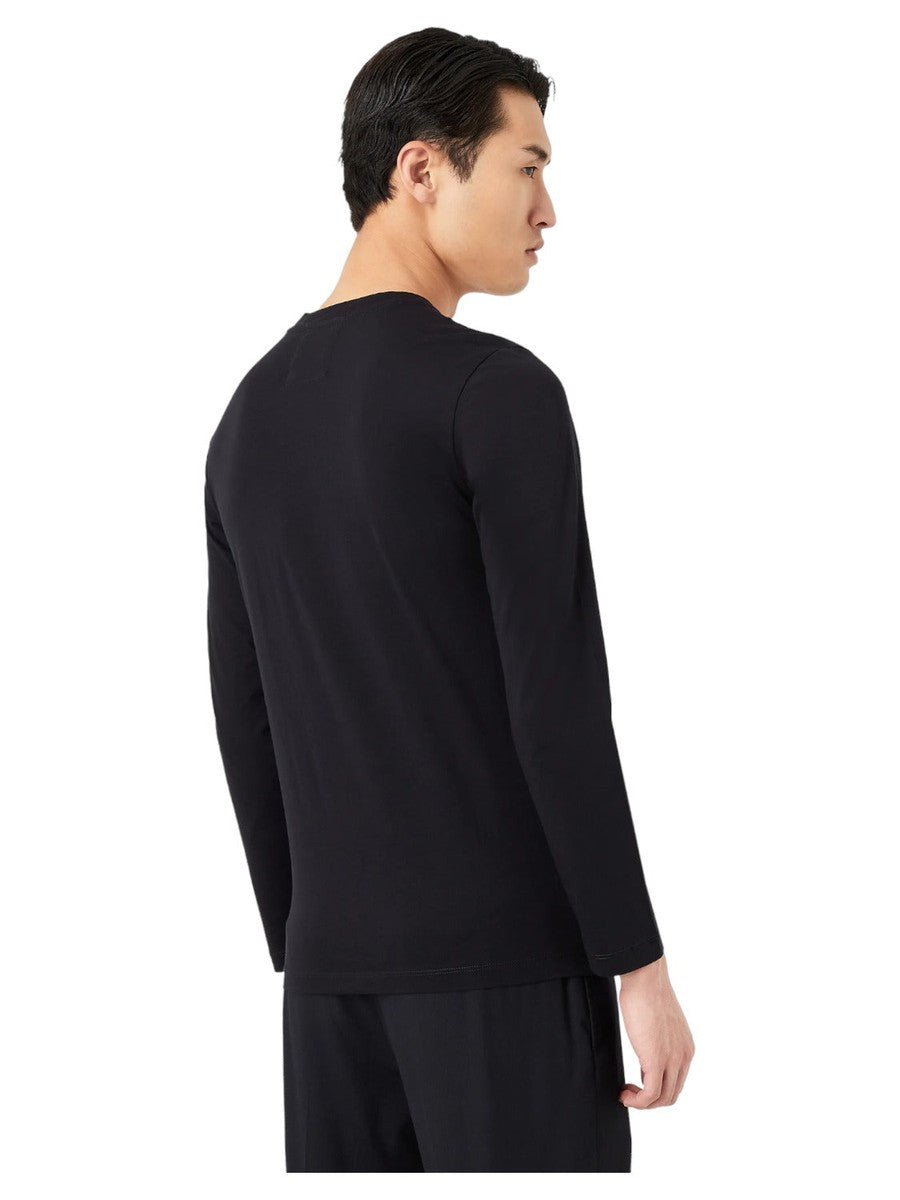Maglia in jersey Pima con stampa logo-Emporio Armani-Maglieria-Vittorio Citro Boutique