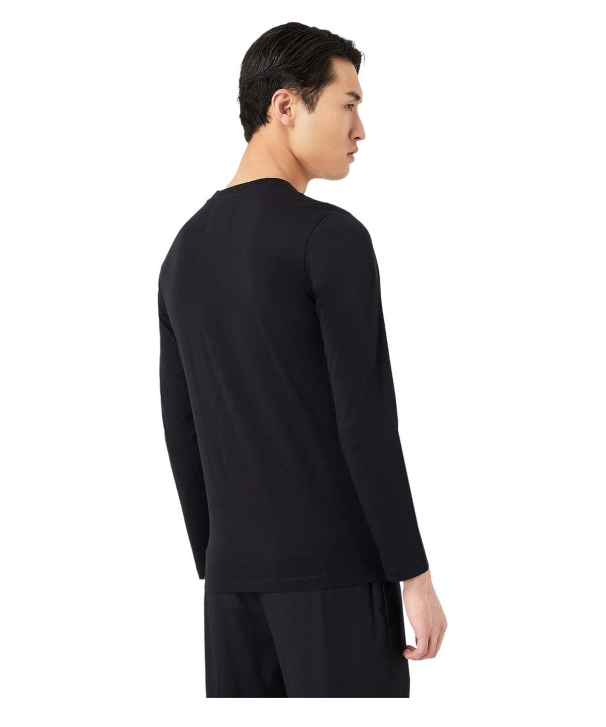 Maglia in jersey Pima con stampa logo-Emporio Armani-Maglieria-Vittorio Citro Boutique