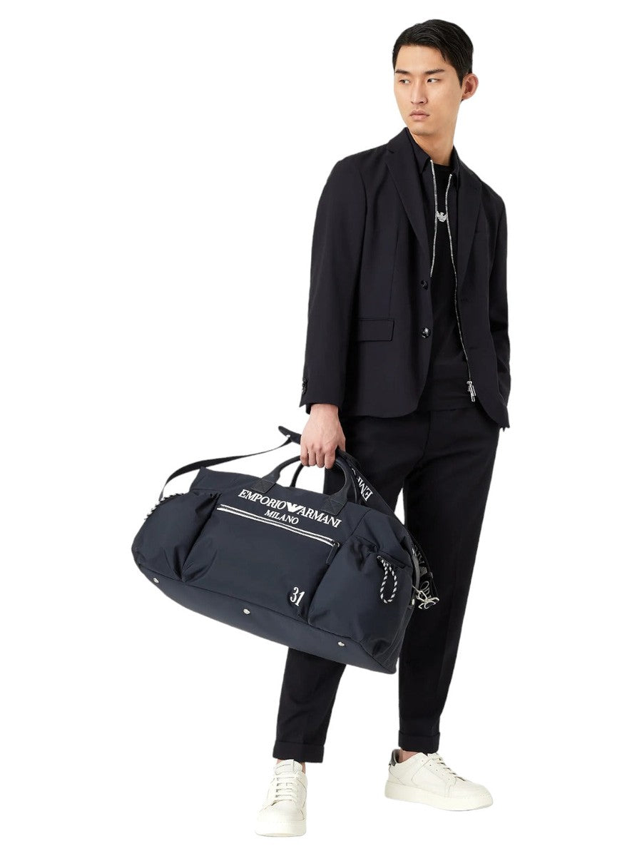 Maglia in jersey Pima con stampa logo-Emporio Armani-Maglieria-Vittorio Citro Boutique