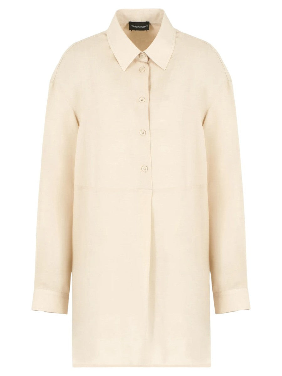 Camicia over fit in cotone fluido-Emporio Armani-Camicie-Vittorio Citro Boutique
