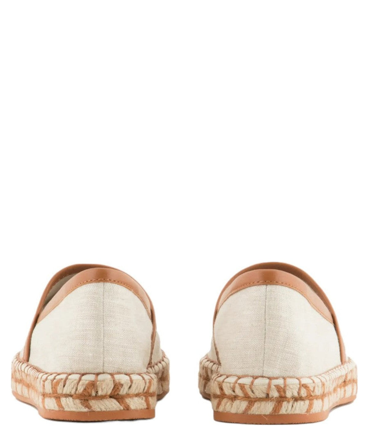 Espadrillas in lino con profili in cuoio-Emporio Armani-Espadrillas-Vittorio Citro Boutique