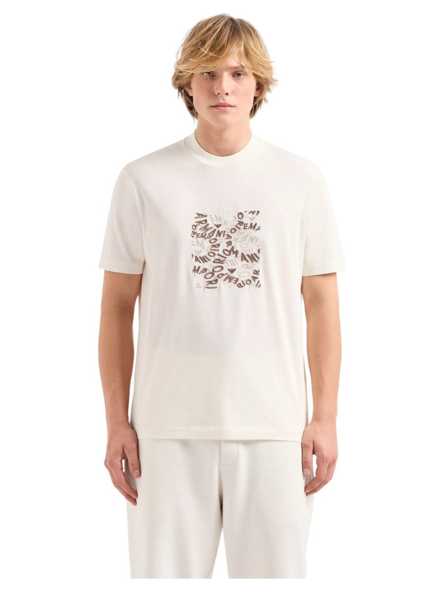 T-shirt in jersey Pima con ricamo logo-Emporio Armani-T-shirt-Vittorio Citro Boutique