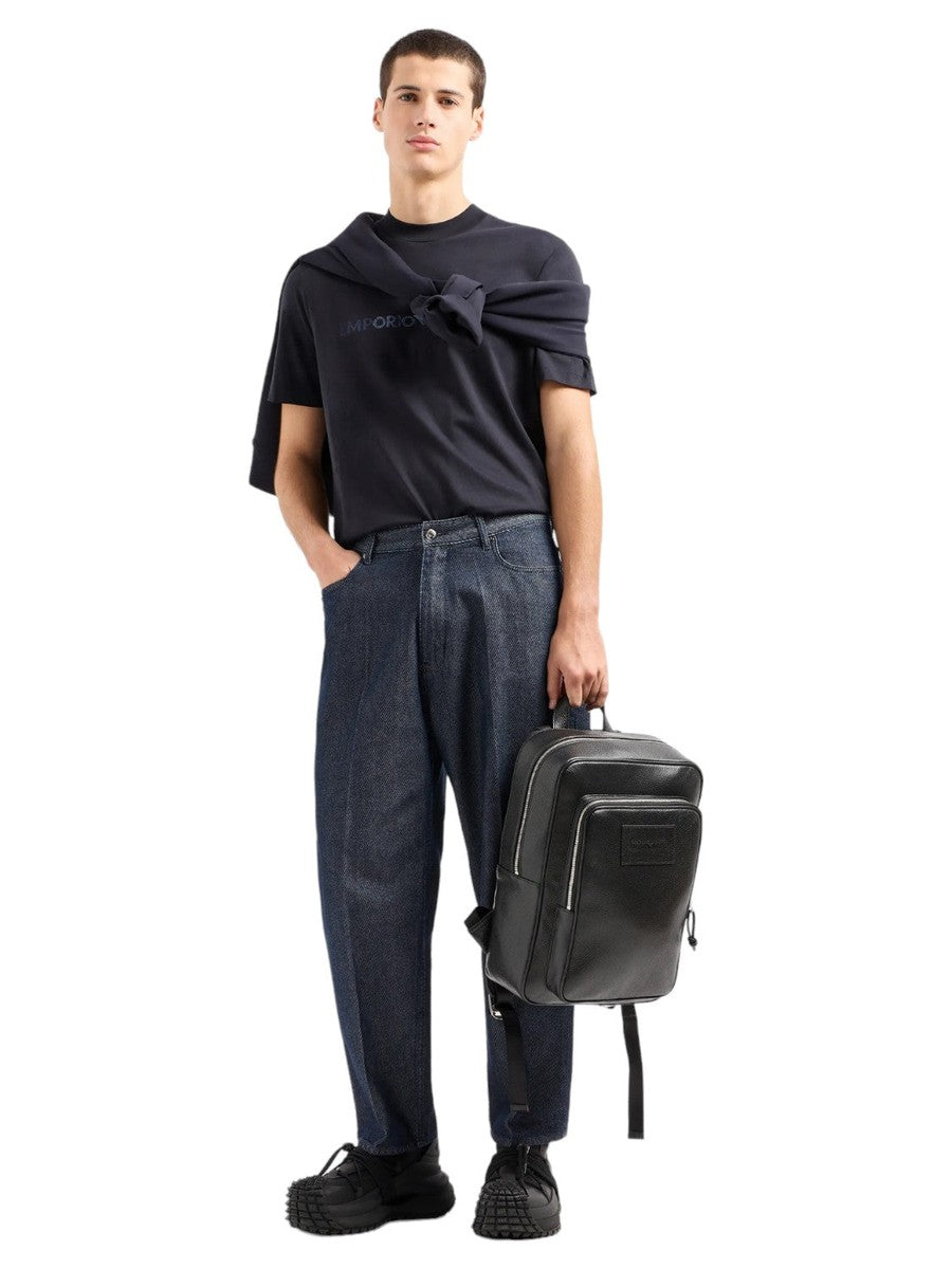 T-shirt in jersey Pima con ricamo logo-Emporio Armani-T-shirt-Vittorio Citro Boutique