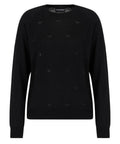 Maglione in lana rasata con micro strass Logo-Emporio Armani-Maglieria-Vittorio Citro Boutique