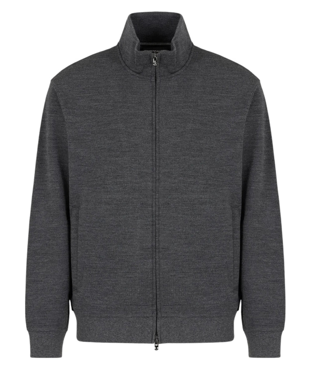 Cardigan full zip in jersey misto lana vergine Travel Essential-Emporio Armani-Maglieria-Vittorio Citro Boutique