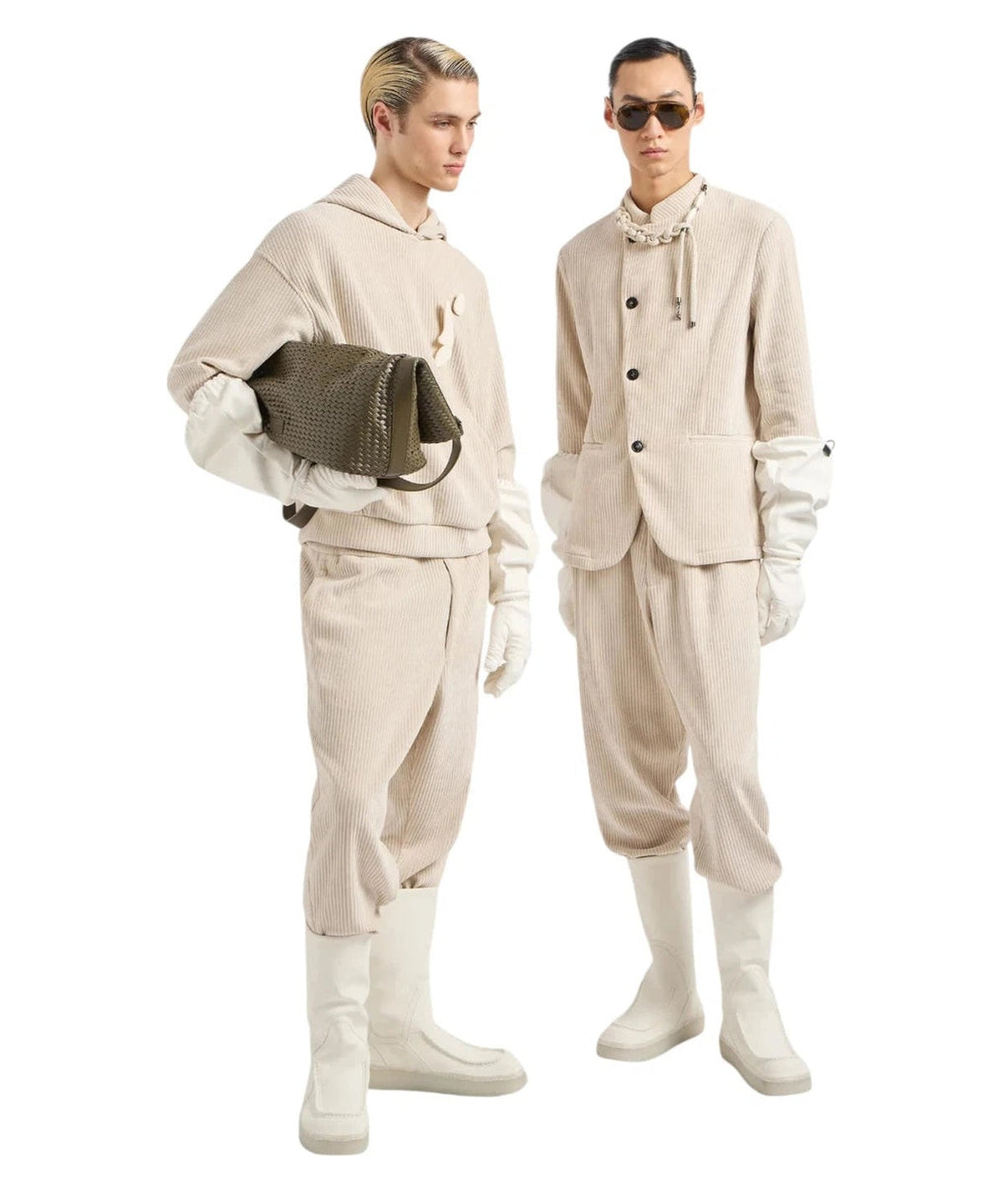Pantaloni Jogger in Velour a Coste-Emporio Armani-Pantaloni-Vittorio Citro Boutique