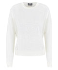 Maglione in lana rasata con micro strass-Emporio Armani-Maglieria-Vittorio Citro Boutique