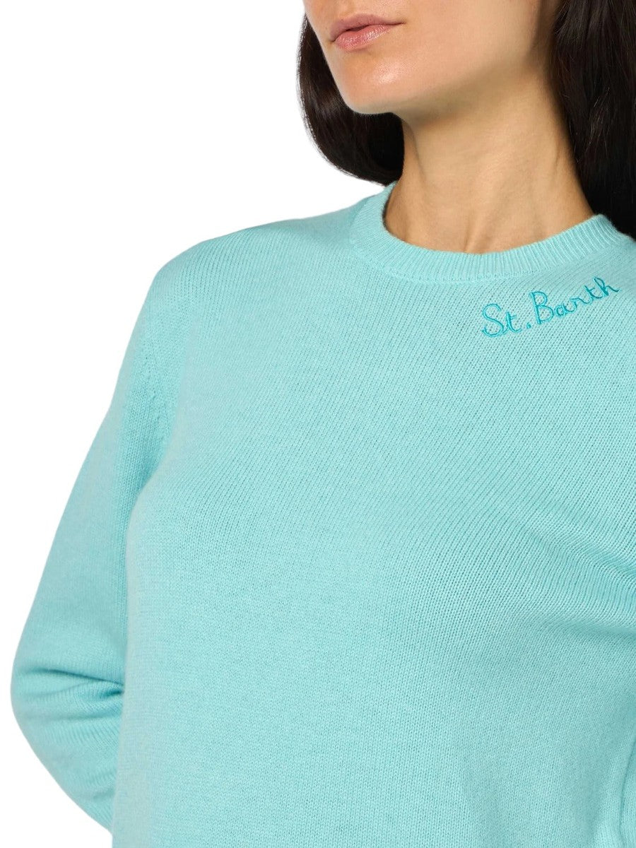 Maglia girocollo con ricamo St. Barth-Mc2 Saint Barth-Maglieria-Vittorio Citro Boutique