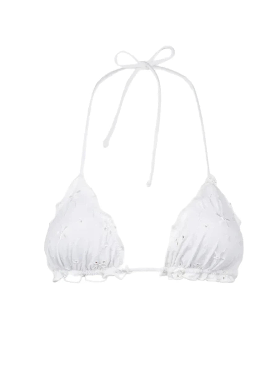 Bikini Triangolo con Ricamo Sangallo-Costumi da bagno-Mc2 Saint Barth-Vittorio Citro Boutique