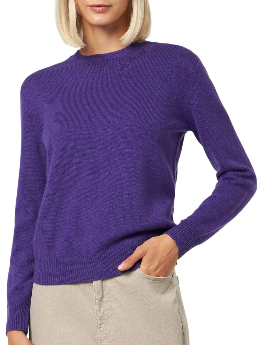 Maglia girocollo con ricamo St. Barth-Mc2 Saint Barth-Maglieria-Vittorio Citro Boutique