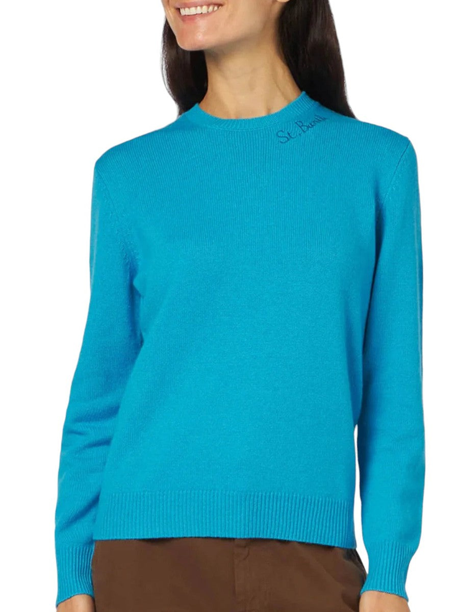 Maglia girocollo con ricamo St. Barth-Mc2 Saint Barth-Maglieria-Vittorio Citro Boutique