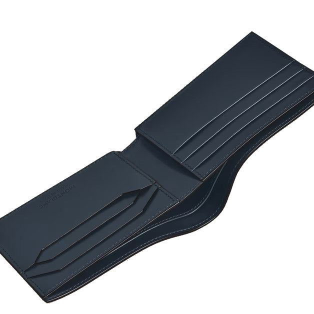 Montblanc portafoglio pelle Meisterstück blu elegante