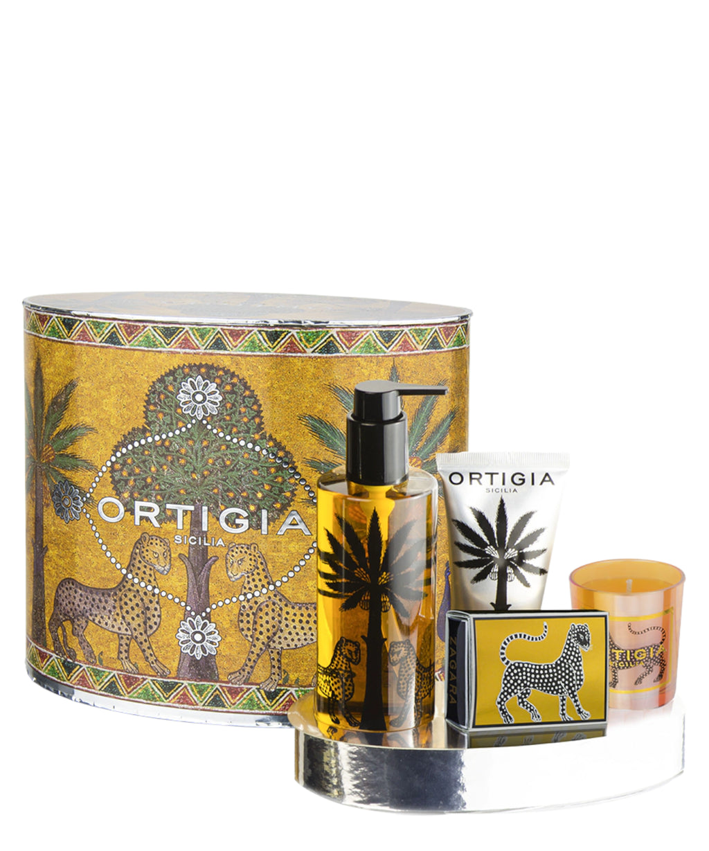 Coffret Cadeau Zagara avec Gel Douche, Bougie, Savon et Crème Mains