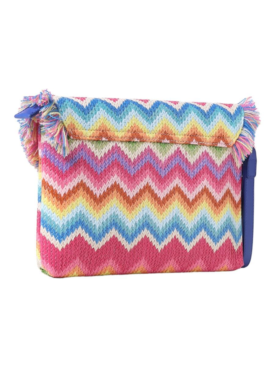 Pochette di paglia con frange-Pochette-Mc2 Saint Barth-Vittorio Citro Boutique