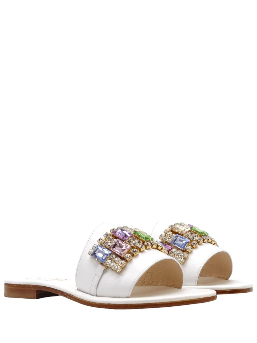 Ciabatta capresi con cristalli colorati - Vittorio Citro Boutique