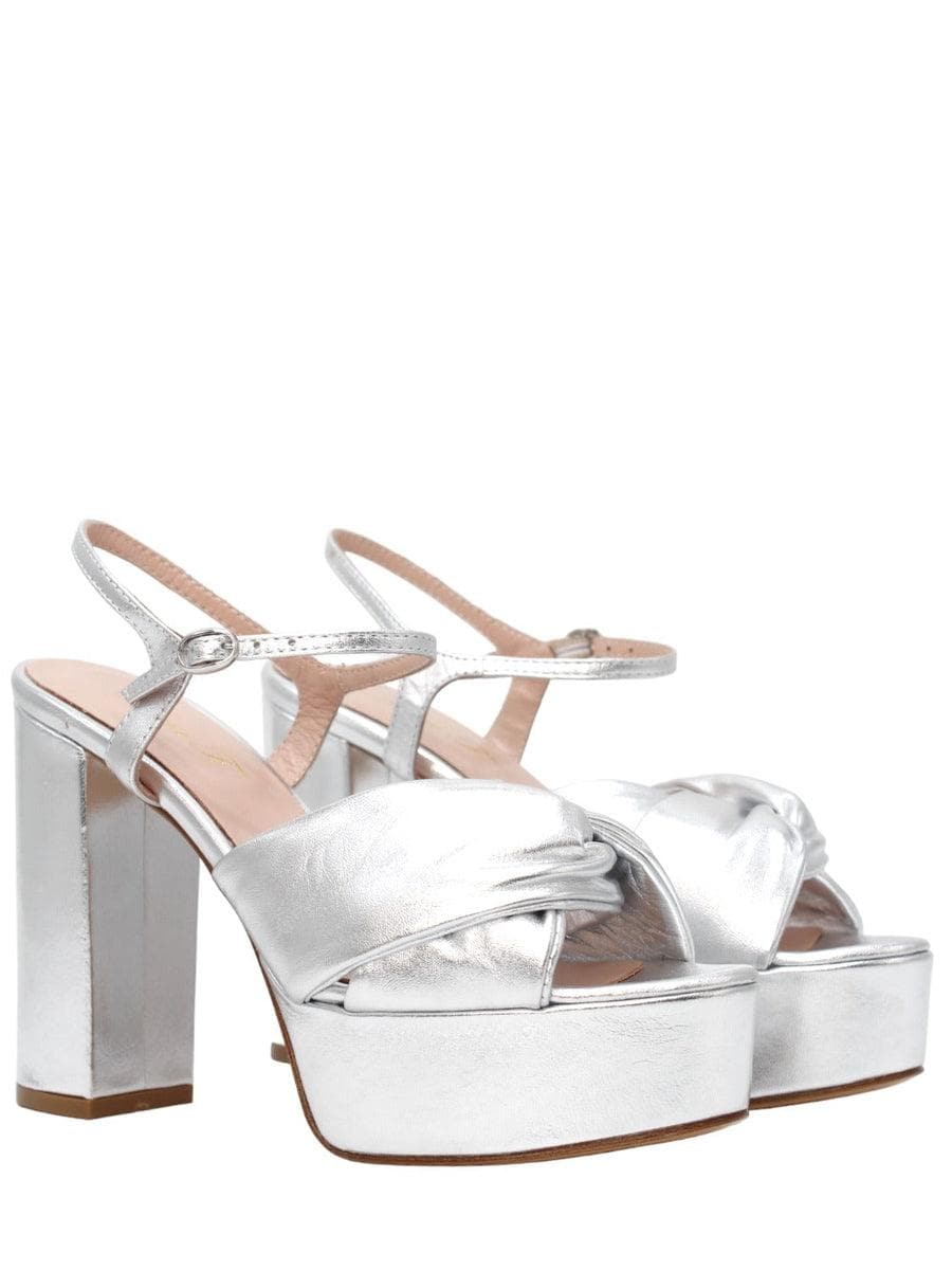 Sandali con plateau in pelle - Vittorio Citro Boutique