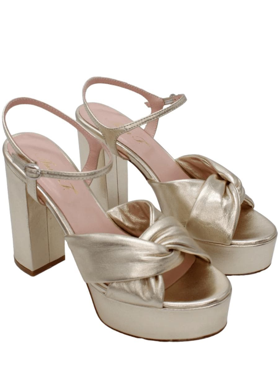 Sandali con plateau in pelle - Vittorio Citro Boutique