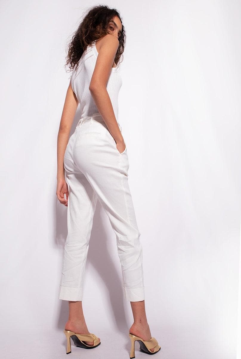 Pantaloni in lino CON CINTURA LOVE BIRDS - Vittorio Citro Boutique