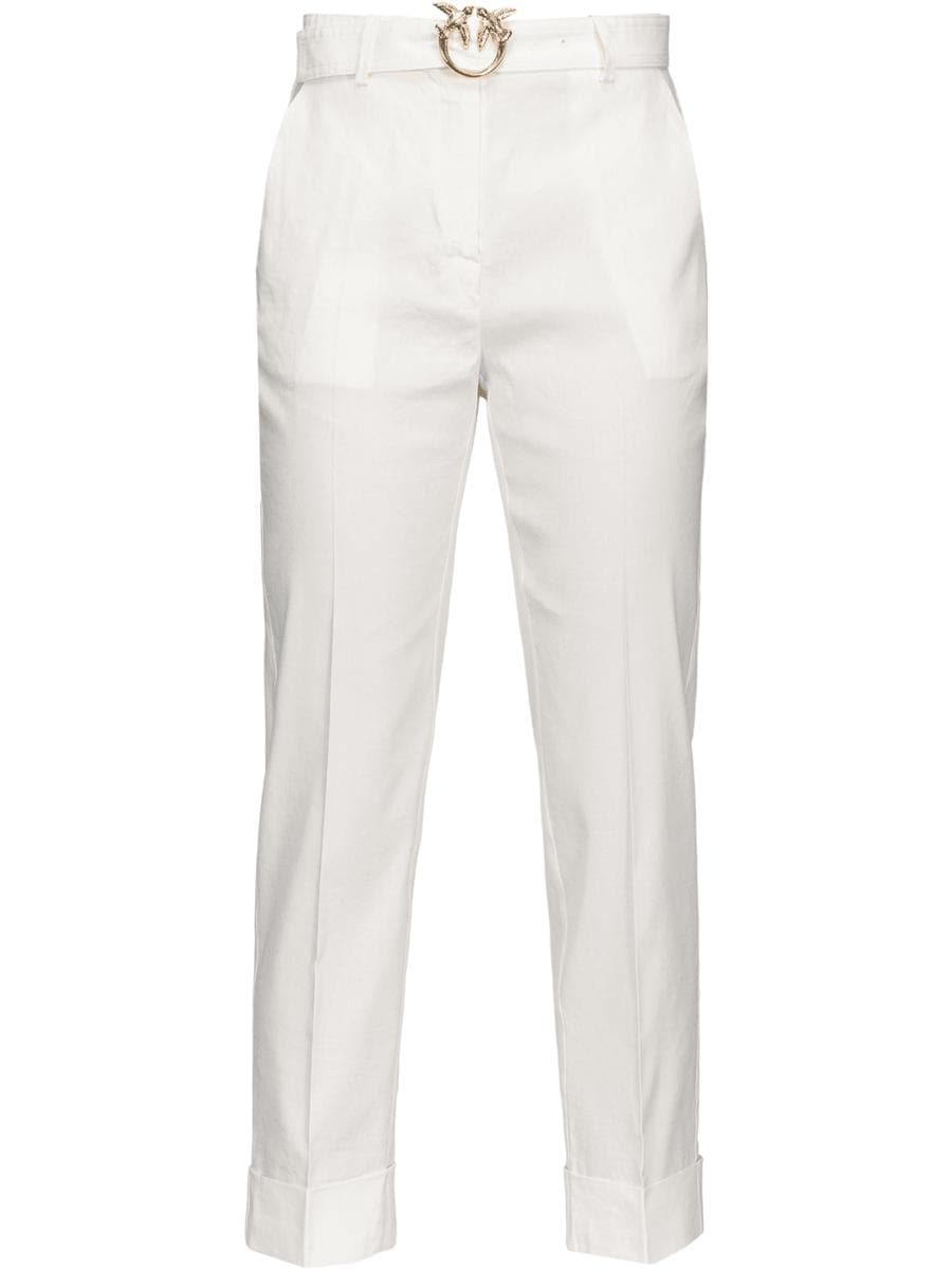 Pantaloni in lino CON CINTURA LOVE BIRDS - Vittorio Citro Boutique