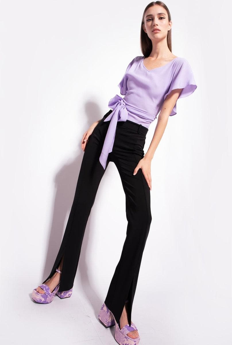 TOP CON FUSCIACCA IN CRÊPE MAROCAINE - Vittorio Citro Boutique