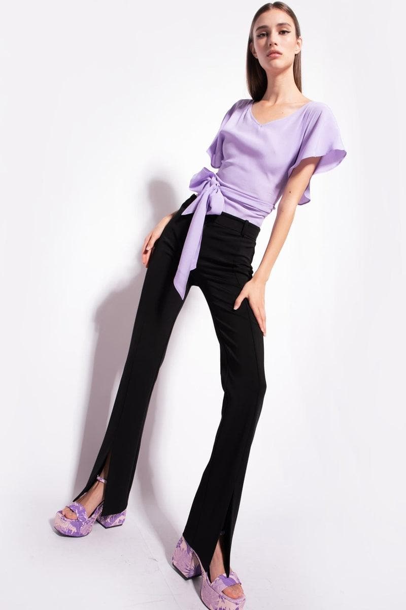 TOP CON FUSCIACCA IN CRÊPE MAROCAINE - Vittorio Citro Boutique